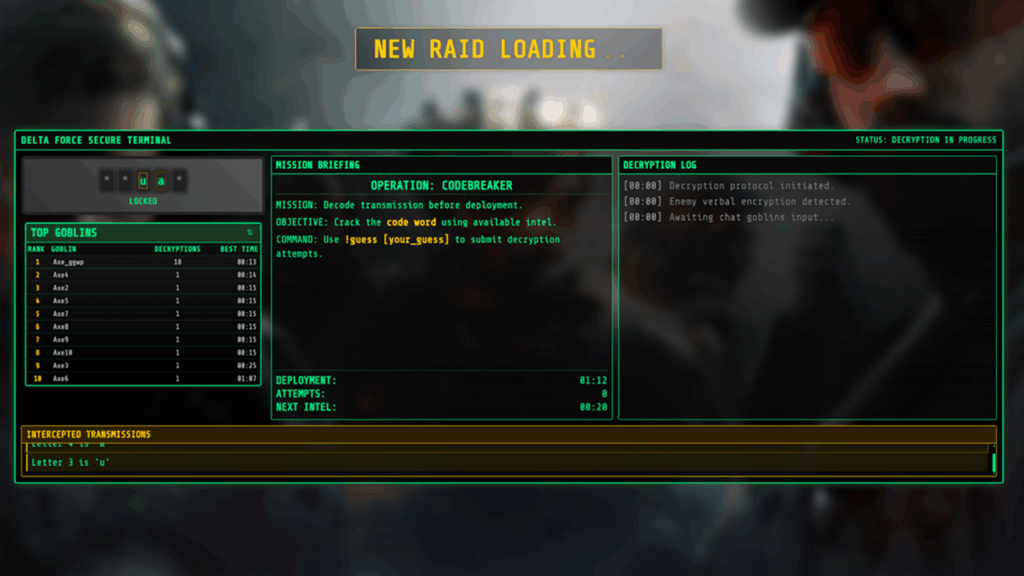 Codebreaker Game (Word Mode)