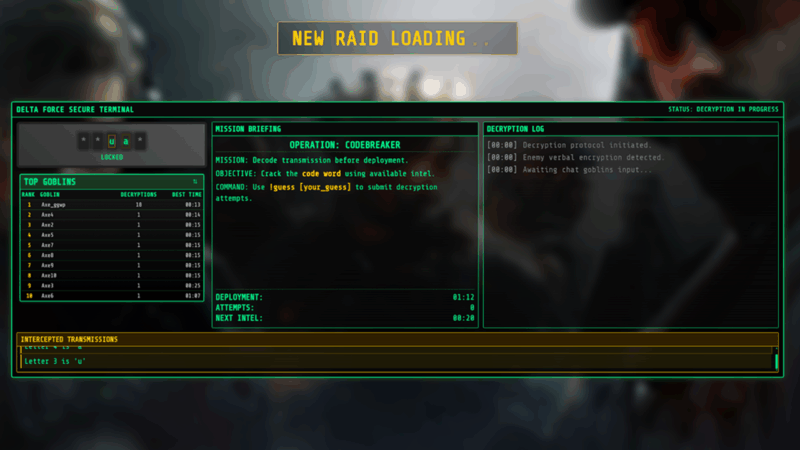 Codebreaker Game (Word Mode)